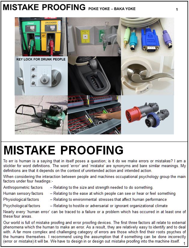 Mistake Proofing Training