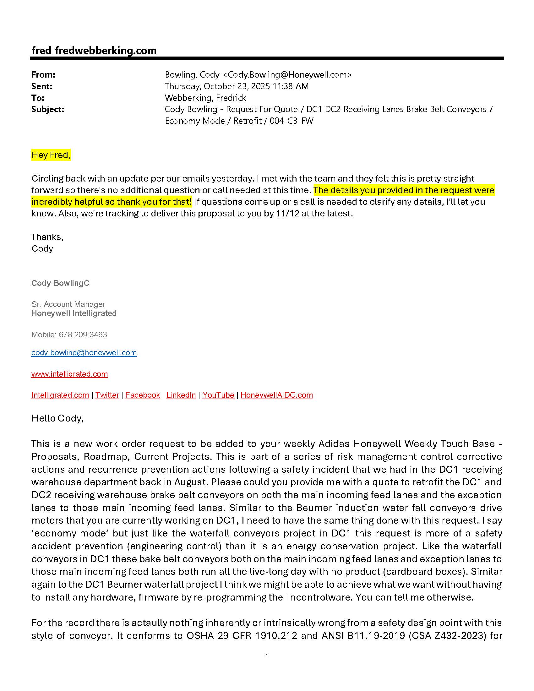 Reference Letter - Adidas - Cody Bowling