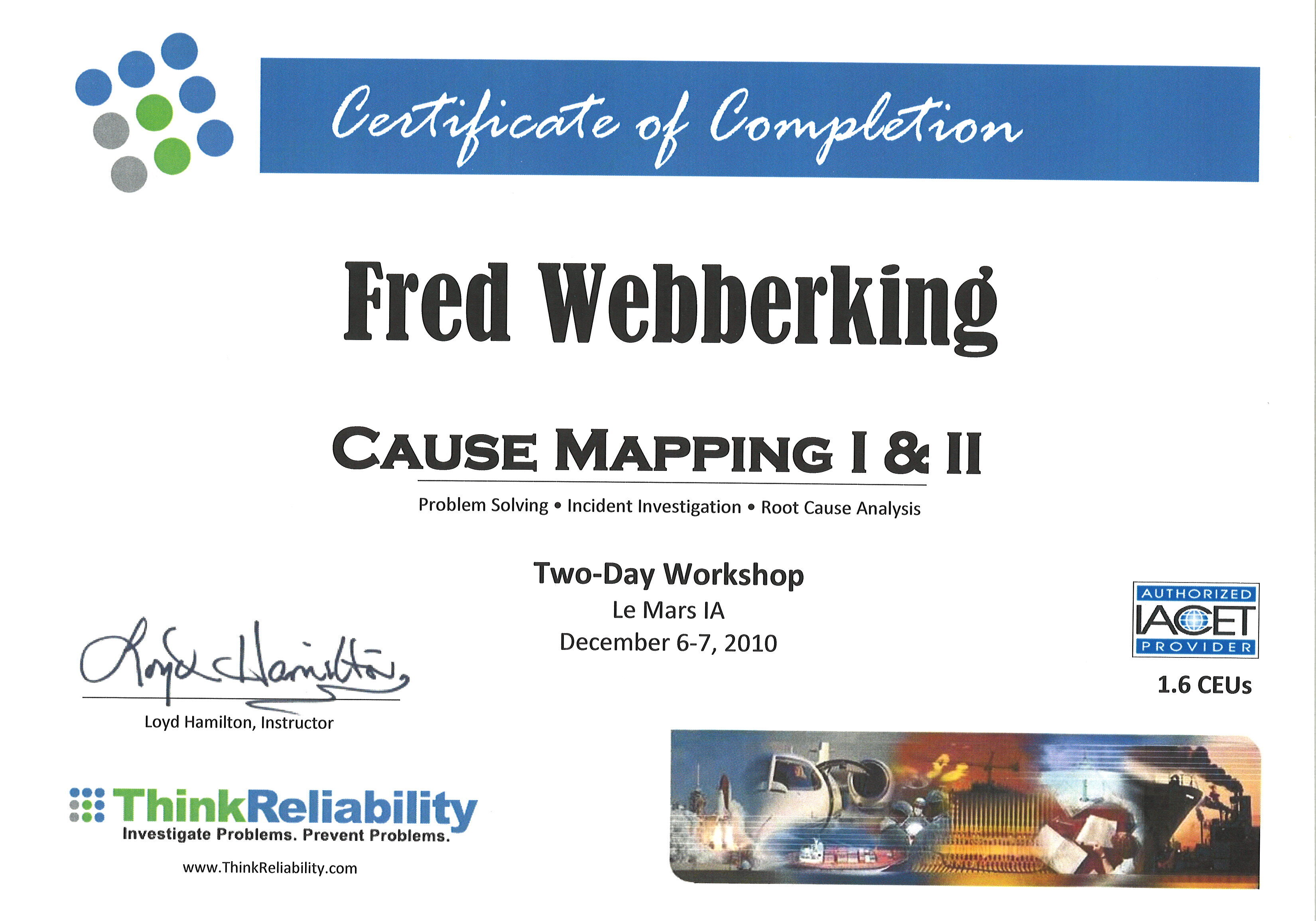 Cause Mapping Certificate Thumbnail