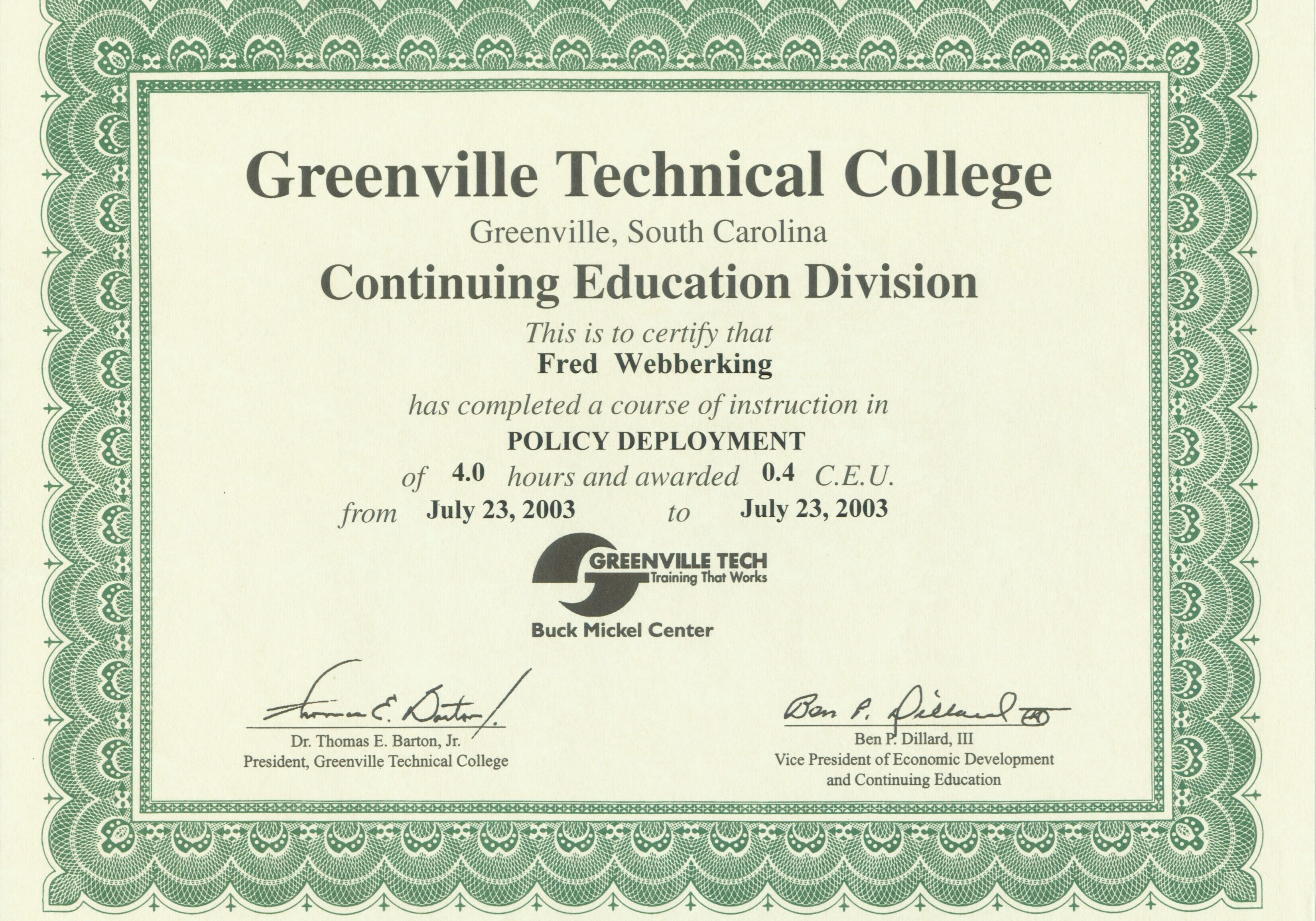 Certificate 15