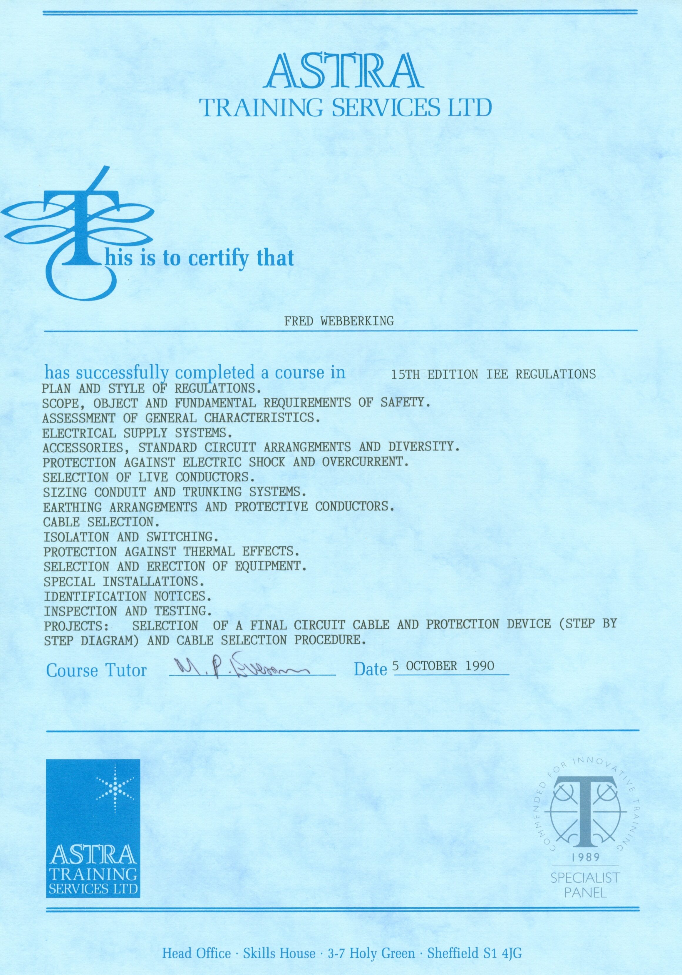Certificate 35