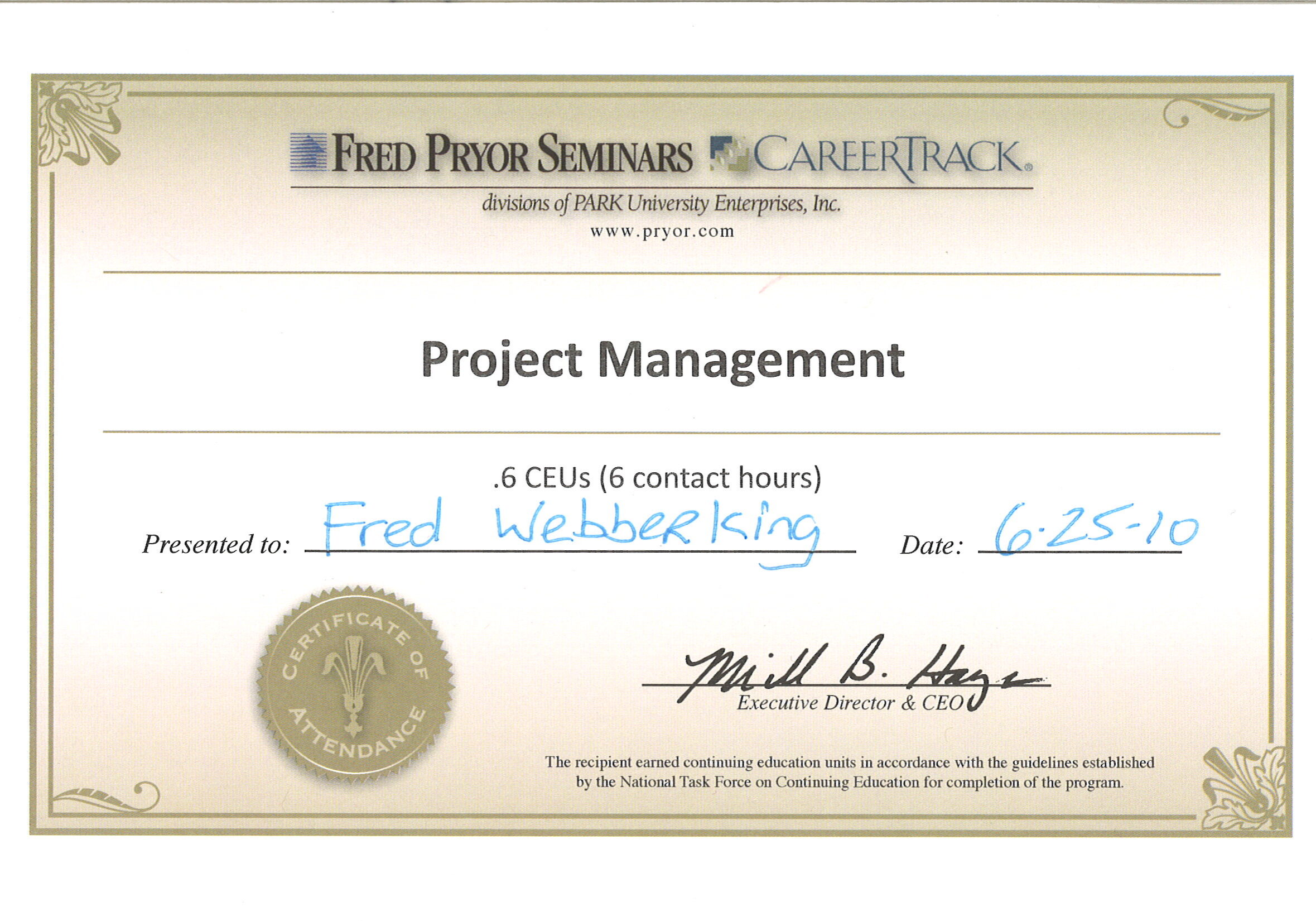 Project Management Certificate Thumbnail